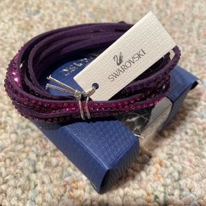 NWT Swarovski Crystal Slake LMUL/PURPLE Bracelet